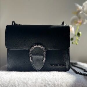 Marina Galanti Black Chain vera pelle Bag